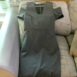 Express gray dress up to knee size 12